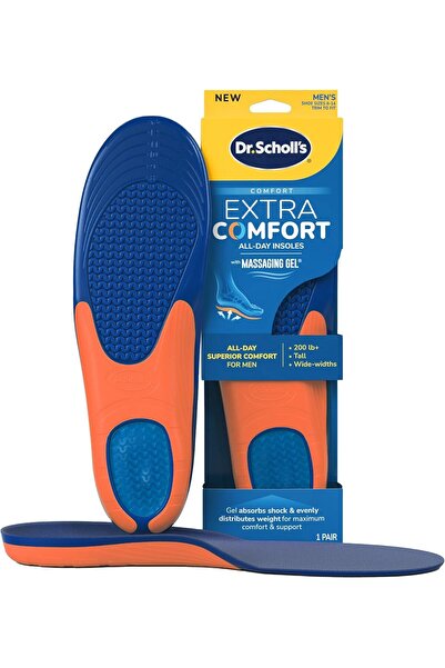 Dr Scholls نعال دعم إضافية للراحة من دكتور شول للرجال، مقاس 8-14، زوج واحد: ن...
