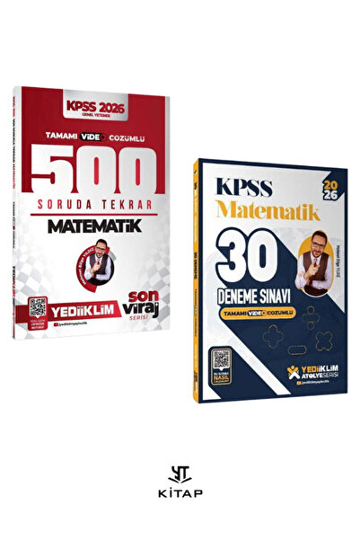 Yediiklim Yayınları 2026 KPSS Matematik Atölye Serisi 30 Deneme ve Son Viraj ...