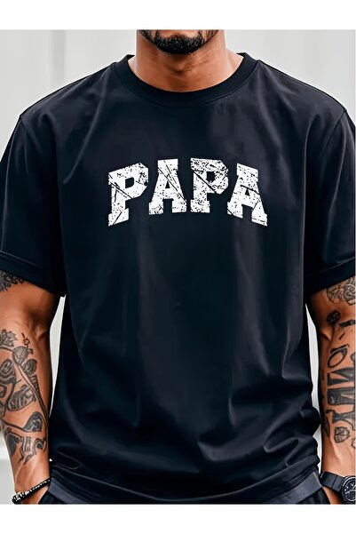 Aura YIO تي شيرت رجالي سريع الجفاف مطبوع عليه PAPA