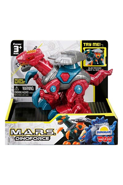 Happy Dinozaur cu lumini si sunete, Kid, M.A.R.S. 14 cm, Rosu