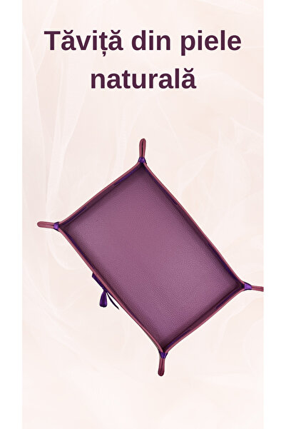 OEM Tăviță Organizator din Piele Naturală 20x13 cm pentru Chei și Accesorii