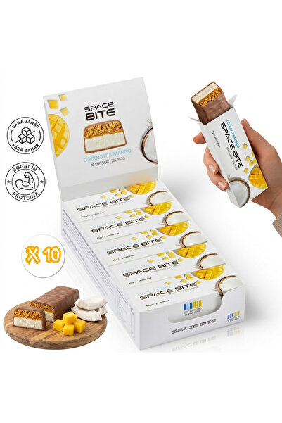SpaceBite Batoane proteice fara zahar adaugat, 45 g, set 10 batoane bogate in...