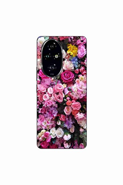 OEM Husa compatibila cu Honor 200 Pro Silicon Gel Tpu Model Trandafiri Roz