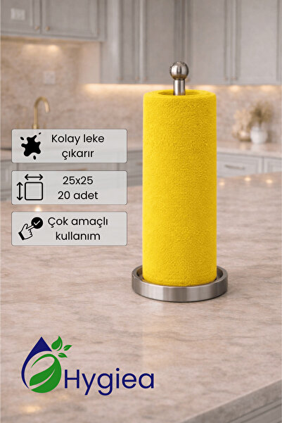 20li Mikrofiber Temizlik Bezi, İz Bırakmaz, Tekrar Kullanılabilir, Tüm Yüzeyler için uygun, Sarı20li Mikrofiber Temizlik Bezi, İz Bırakmaz, Tekrar Kullanılabilir, Tüm Yüzeyler için uygun, Sarı