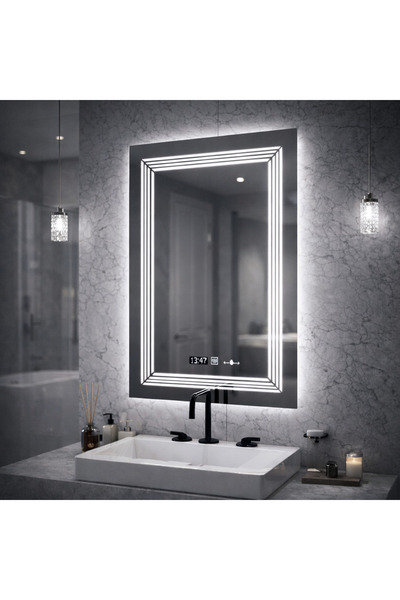 Alessandro DESIGN Oglinda LED Rectangulara, 60x80cm, Venezia Senzor MotionGlo...