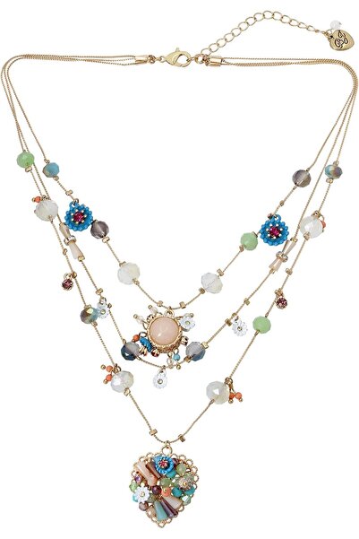 Betsey Johnson Multi-layered necklace with butterfly charms for women from