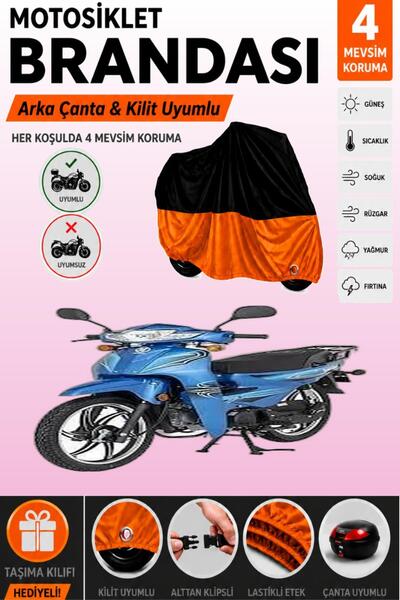 Cemku Double Black Top - Orange Bottom, Rear Bag Compatible Bisan Shoppy 50 M...