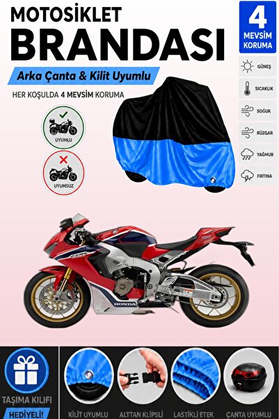 Cemku Double Black Top - Blue Bottom, Rear Bag Compatible Honda Cbr 1000 Rr-R...