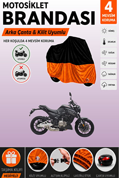 Cemku Double Black Top - Orange Bottom, Rear Bag Compatible Arora Sk 250 Kv M...