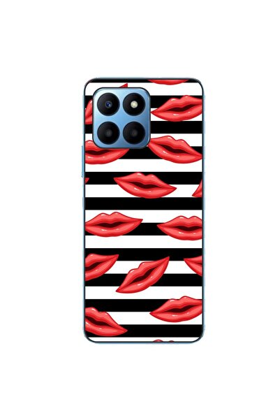 OEM Husa compatibila cu Honor X8 5G Silicon Gel Tpu Model Striped Kisses