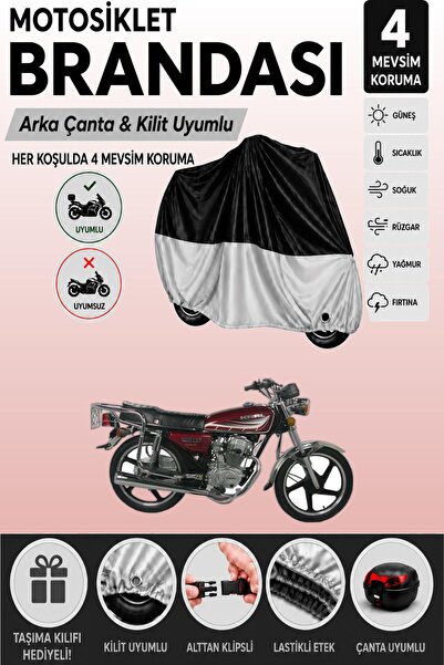Cemku Double Black Top - Gray Bottom, Rear Bag Compatible King Motor Kr-100-2...