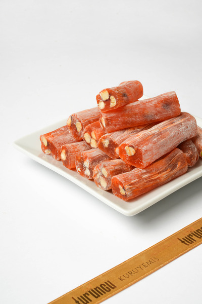 Turuncu Kuruyemiş Antep Fıstıklı Portakallı Fitil Lokum 250 gr