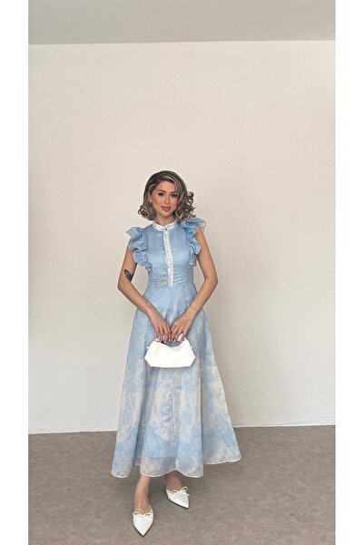 Nesil Flounced Tulle Dress