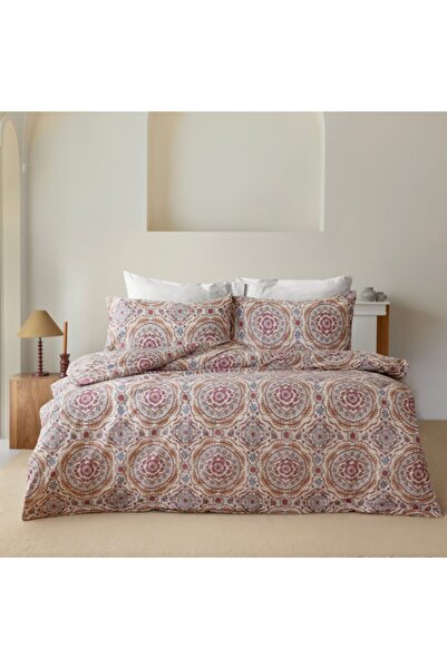 Bahar Tekstil 100% Cotton Duvet Cover Set , ranforce, boho pattern with manda...