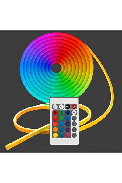 Go İthalat Neon Şerit LED 3 Metre RGB Kumandalı Oyuncu Odası TV Arkası Ambiya...