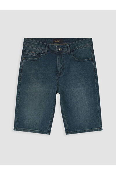 LC Waikiki Rmz Gi̇yi̇m Farkiyla Slim Fit Men's Jean Shorts