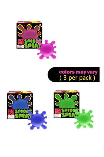 Schylling 3-Pack NeeDoh Sploot Splat Squishy Toy, Stress Relief Sensory Fidge...