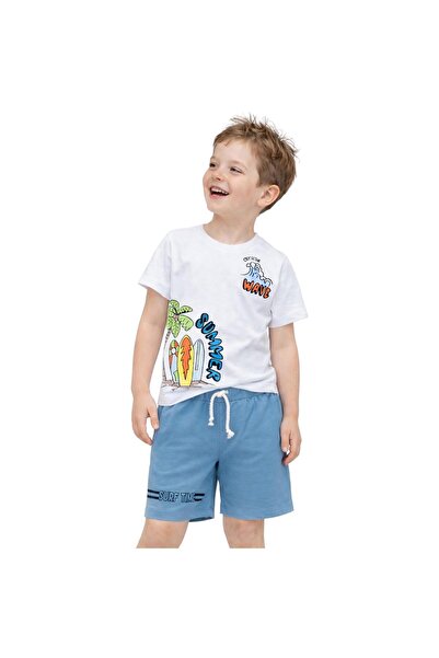 Bolly Baby Summer Printed Short-Sleeved T-Shirt Shorts Combed Cotton Bottom T...