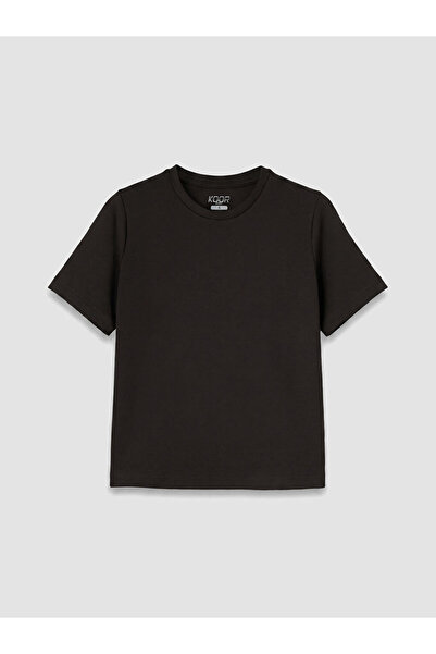 LC Waikiki Brown Crew Neck Women's Sports T-Shirt by Güli̇s Gi̇yi̇m