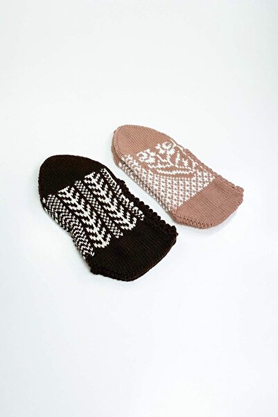 atastore2017 2 Pairs of Hand Knitted Winter Stylish Women's Wool Booties Set 10