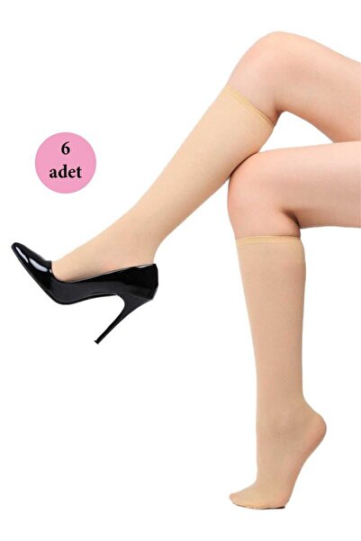 atastore2017 6 Pieces Medium Thick Knee Socks 40 denier 51 Sahara