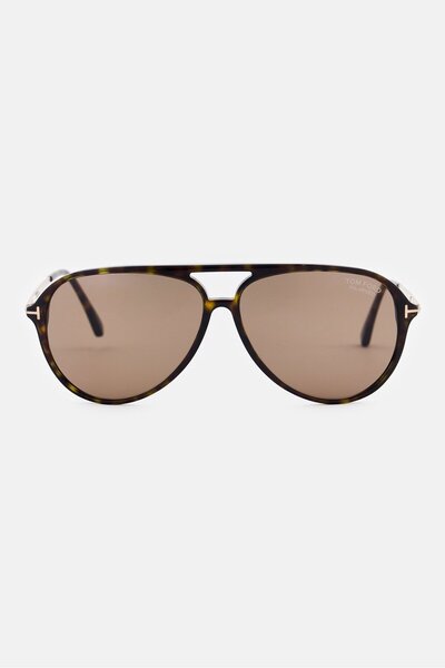 Tom Ford Men FT0909-P Aviator Sunglasses, Brown