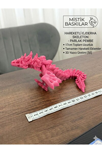 3D Market Tasarım Ejderha İskeleti Figürü
