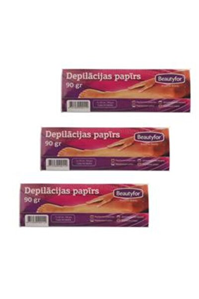 Beautyfor Pachet 3 x Benzi din Hartie pentru Epilat - Waxing Paper Strips, 90...