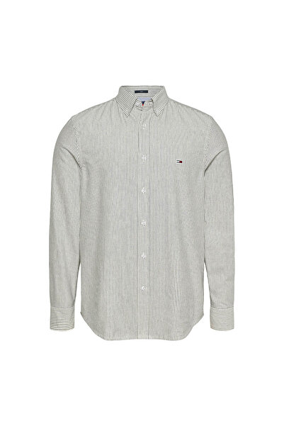 Tommy Hilfiger Cămașă Oxford slim cu dungi pentru bărbați, mărimea L