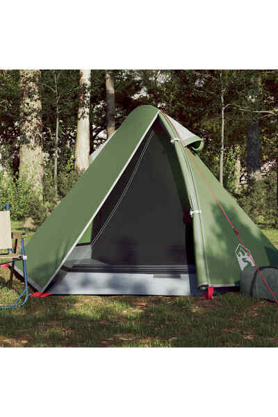 vidaxl Cort de camping cupola pentru 2 persoane, verde, impermeabil