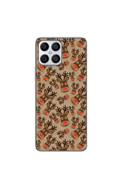 OEM Case compatible with Honor X8 Silicone Gel Tpu Christmas Rudolf Pattern