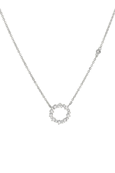Lisa&Co. Lanț Argint Circle of Life - Crown Argint placat cu rodiu / Zircon /...