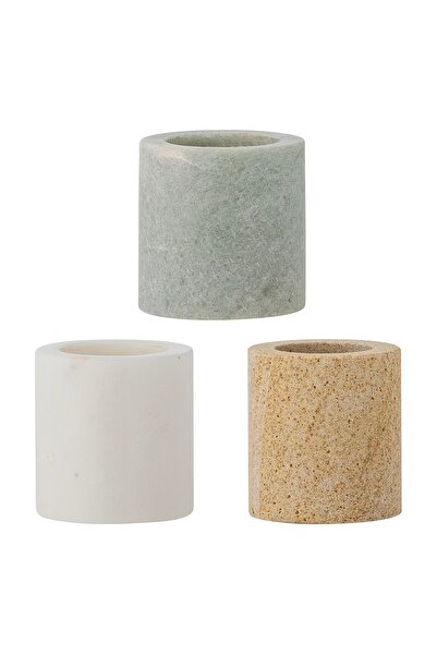 OEM Set of 3 Egg Cups 5x5 cm – Marble Effect, Multicolour, Breakfast Table Ac...