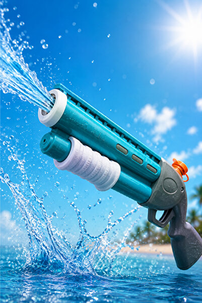 TUENGİ STORE 45 cm Pompalı Su Tabancası 700 ml Depo 10 Metre Menzilli Su Tüfeği
