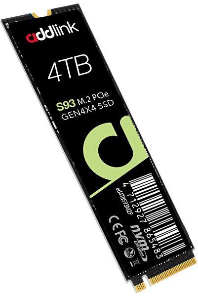 ADDLINK M.2 PCle GEN 4x4 SSD 7400 MB/sn Okuma/Yazma Hızı S93M2P