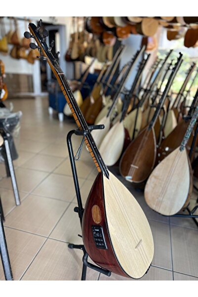 Bircanmüzik Fishmanli Profesyonel Ardıç Tekne Kısa Sap Bağlama (soft kılıf, y...