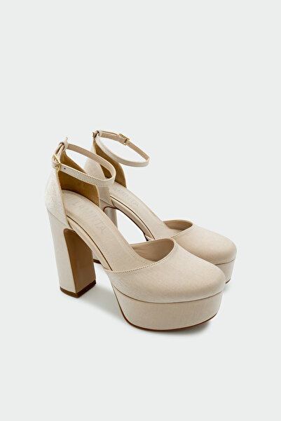 LAMİNTA Pantofi cu toc din piele satinată pentru femei Swank Round Toe Flat