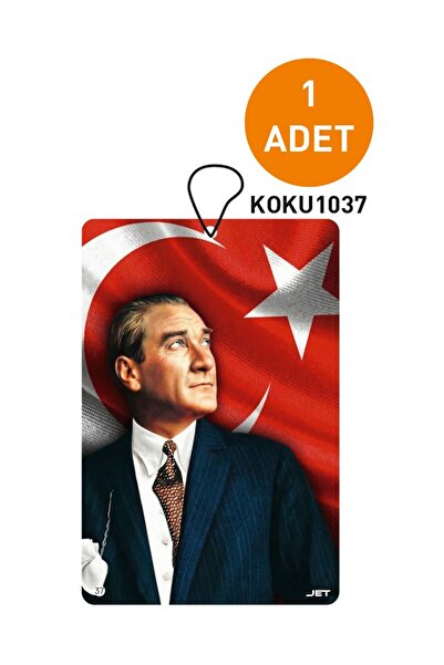 JR Jetreklam Atatürk ve Türk Bayrağı Özel Tasarımlı Dekoratif Oto Kokusu ve A...