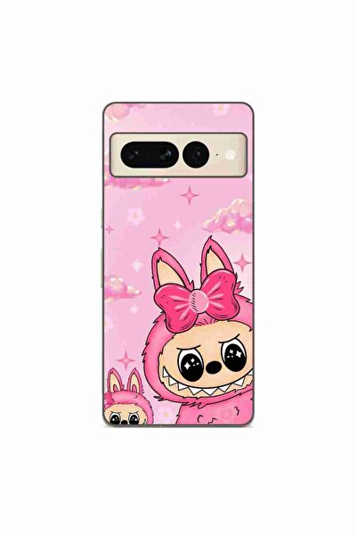 OEM Husa compatibila cu Google Pixel 8 Pro Silicon Gel Tpu Model Labubu Pink ...