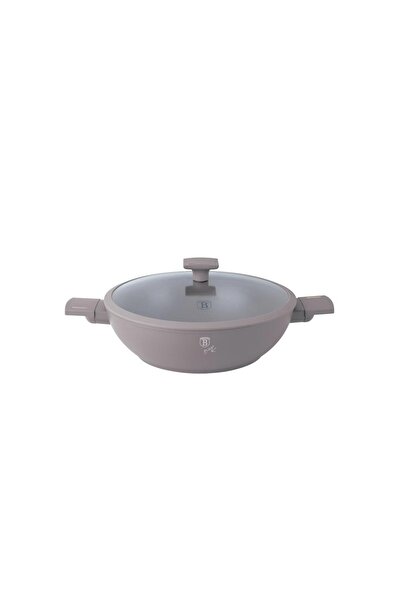 Berlinger Haus Αντικολλητικό Τηγάνι Wok 30cm με Γυάλινο Καπάκι, Taupe Collect...