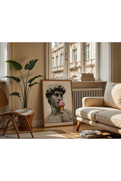 Tuba Decor Masă dintr-o singură bucată cu cadru din lemn, înghețată