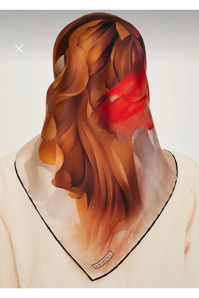Armine Nostalji̇ Silk Scarf 9444D (t) (Nostalji̇ Ti̇vi̇l)-9244D-05