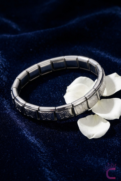 Cinderella Accessories سوار سحر إيطالي من الفولاذ المقاوم للصدأ بتصميم فراشة ...