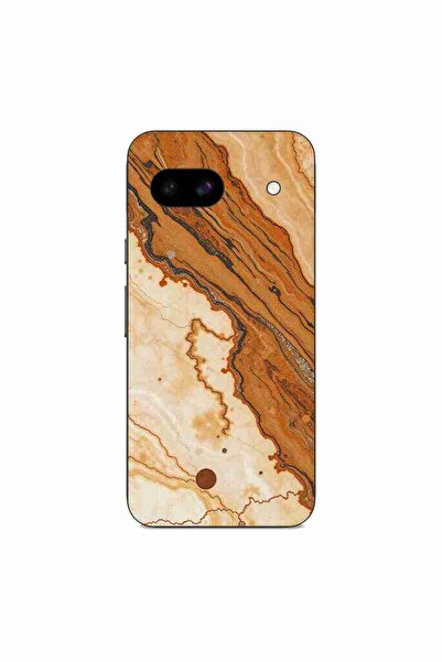 OEM Husa compatibila cu Google Pixel 8A Silicon Gel Tpu Model Caramel Marble ...