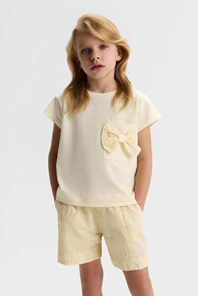 NK 31552 Maya Yellow Girls' T-Shirt-Shorts Set