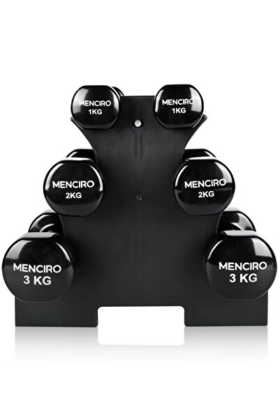 FITNESS Set Gantere 1kg 2kg 3kg cu Suport, pentru Antrenament Acasă
