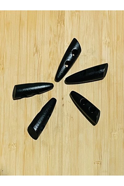 Öztürk Tuhafiye Buton din lemn tip cioban. 4,5 cm Pachet de 5 bucăți. NEGRU.