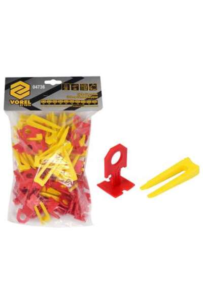 Vorel Sistem Nivelare Plăci 3Mm 50 Clips + 50 Pene