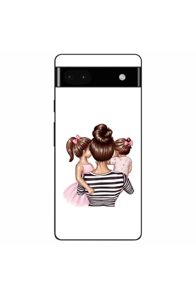 OEM Husa compatibila cu Google Pixel 6A Silicon Gel Tpu Model Mom and Girls