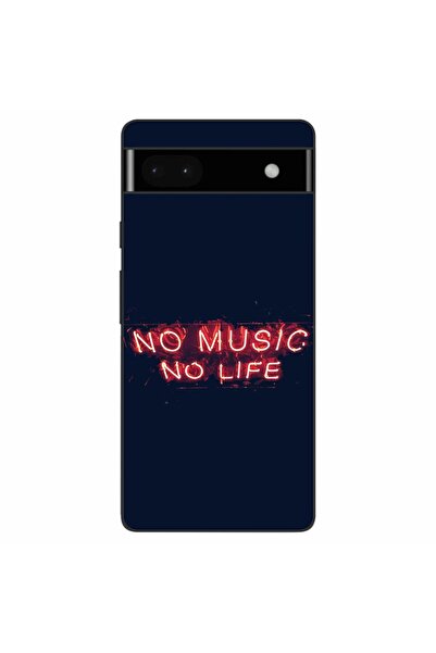 OEM Husa compatibila cu Google Pixel 6A Silicon Gel Tpu Model No Music No Life